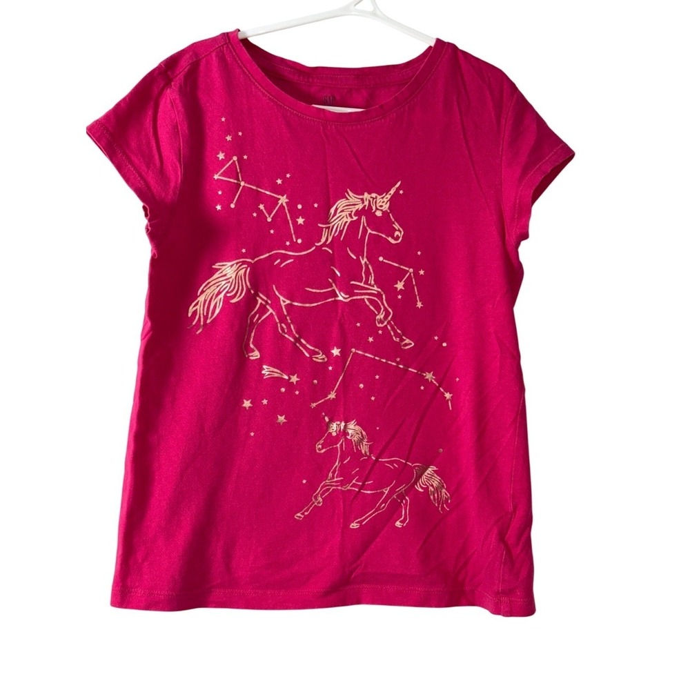 Gap Kids Pink Unicorn Graphic Tee Medium Cotton Blend‎ (M)